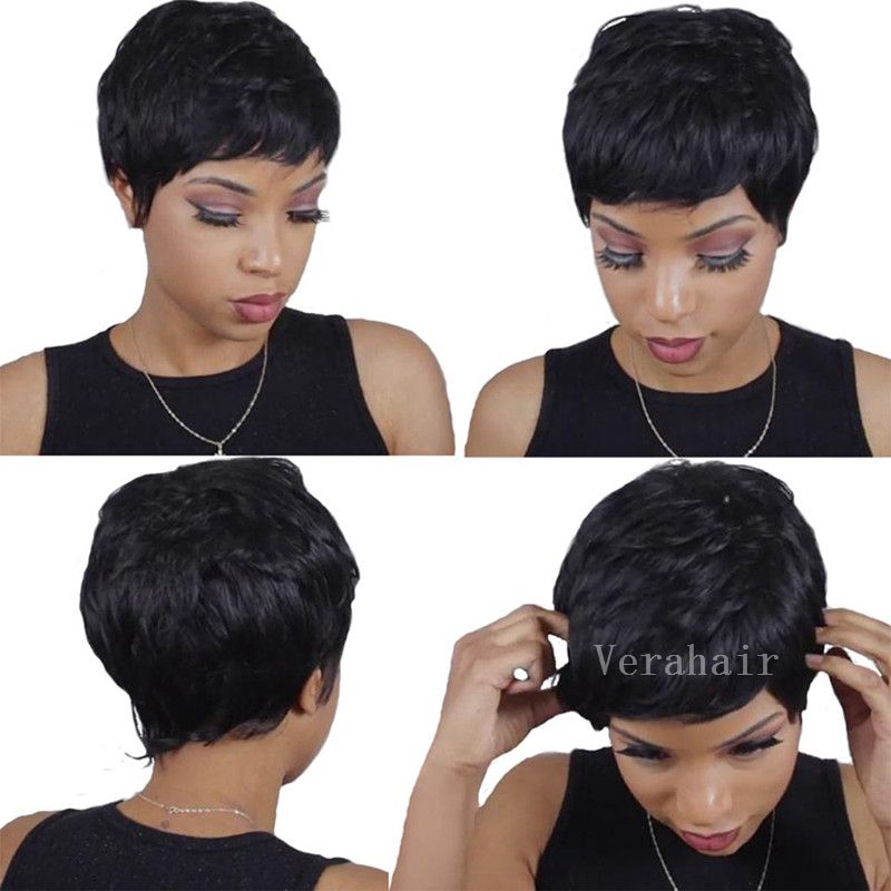 Chic Cut Brazilian Short Pixie Human Hair Wigs Straight Best Human