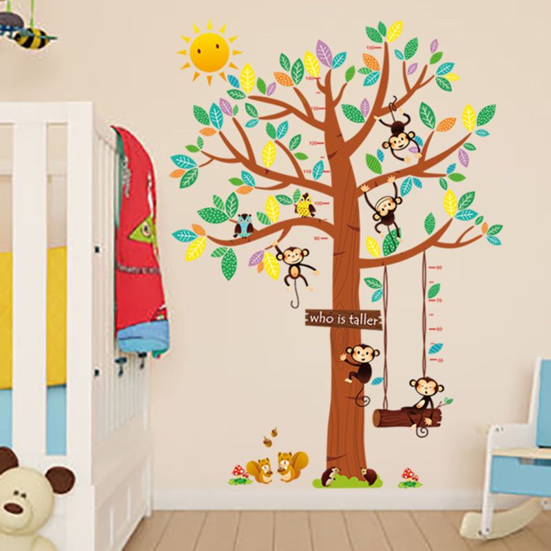 large family tree wall stickers kids room nursery growth chart wall