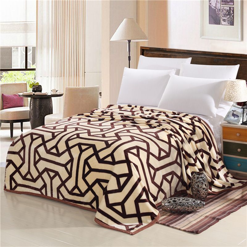 Autumn And Winter Fashion Super Soft Flannel Wool Blanket Sofa Bed Single King Size
