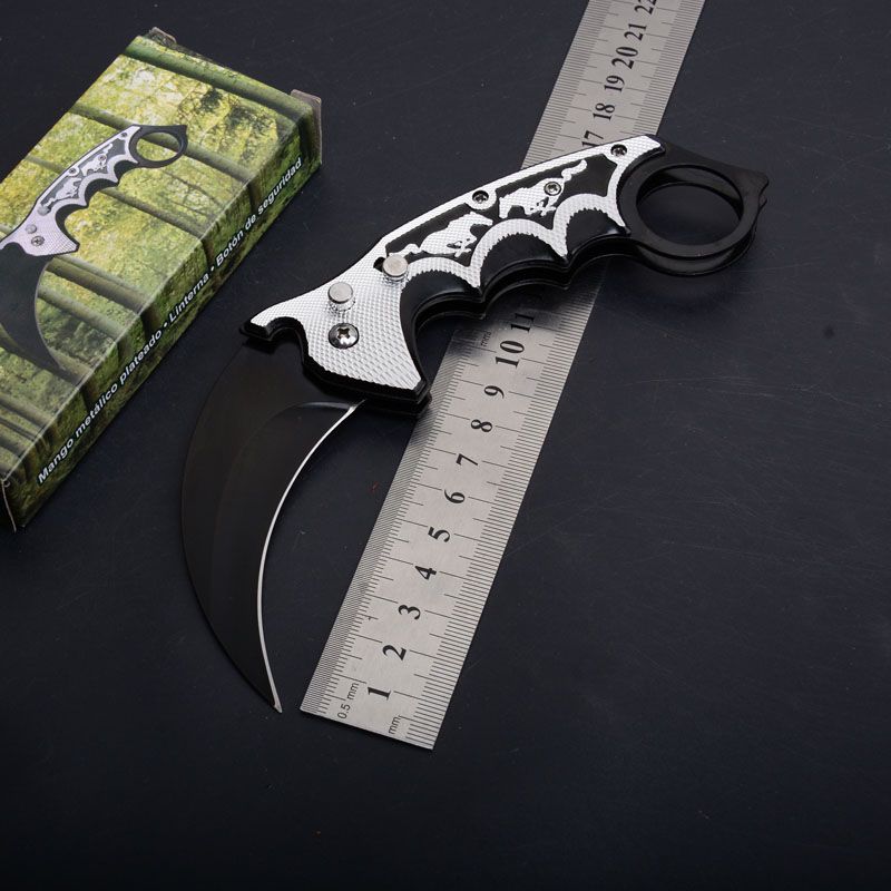 N 80 Horizontal Automatic Karambit Claw Tactical Folding Knife 56HRC