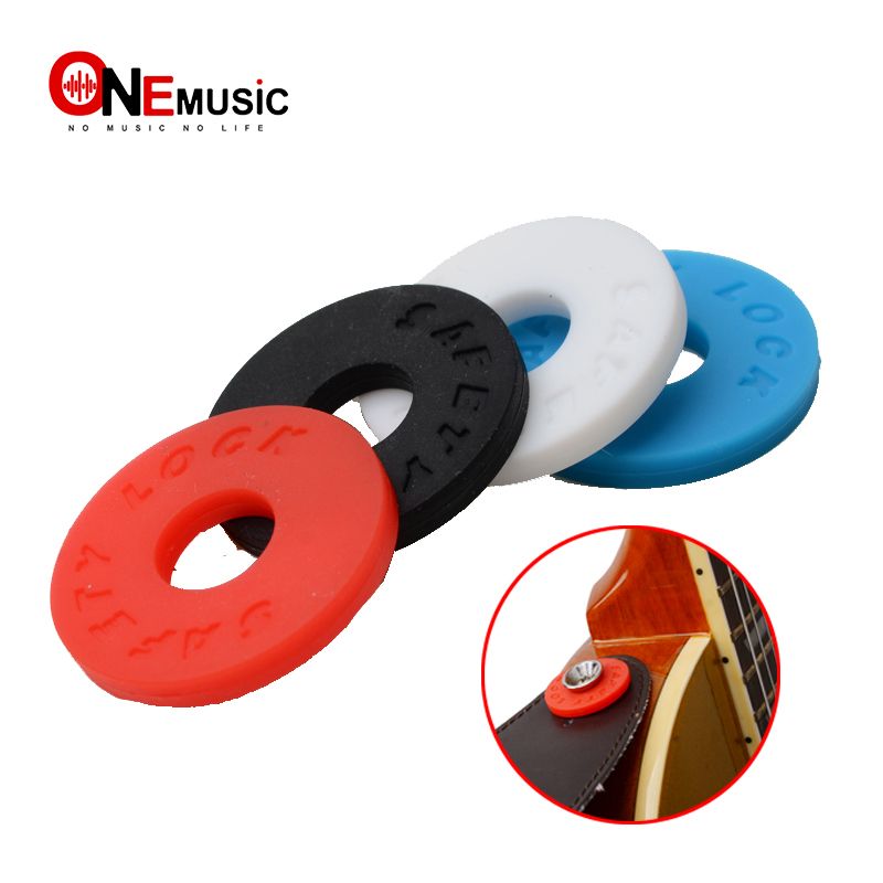 2020 Guitar Strap Block Rubber Safety Lock Washer Acoustic Electric