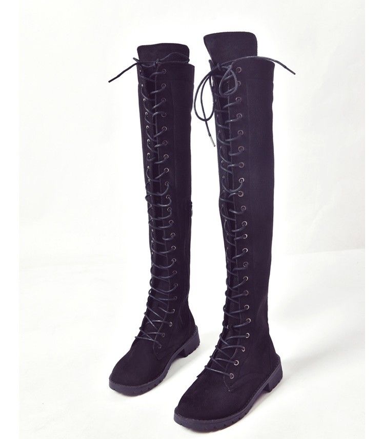 Over Knee High Stivali Low Heels Donna Thigh High Stivali Round Toe Over Knee High High Stivali Low Heels Donna Thigh High High Stivali Round Toe 0b261d