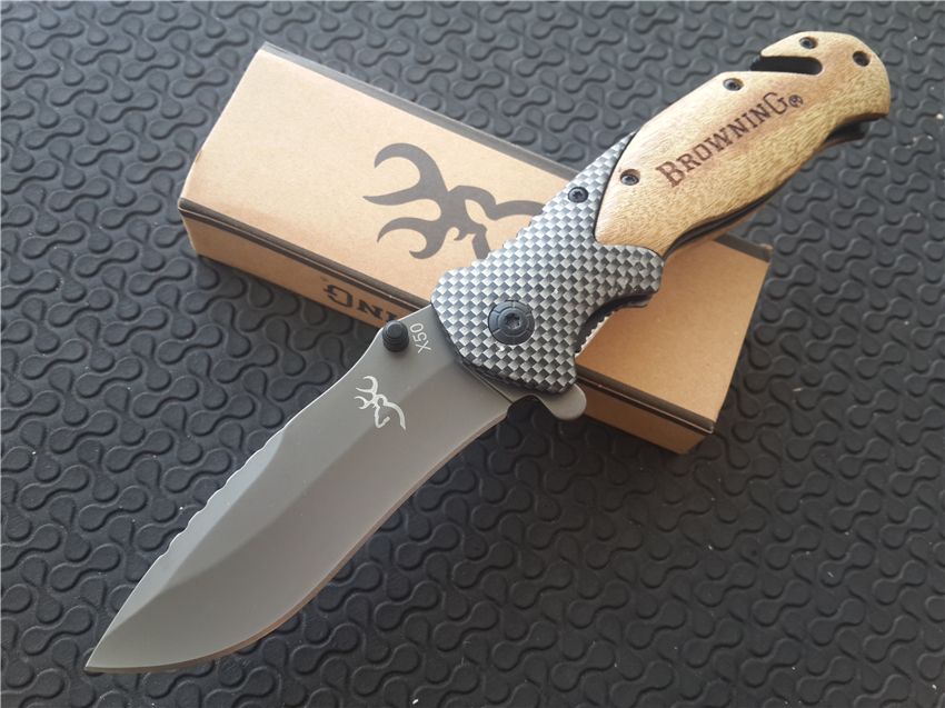 Browning X50 Flipper Titanium Coating Finish, 440C Stainless Steel