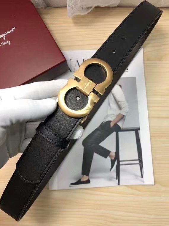 Mens Ferragamo Belt Big Buckle Literacy Basics