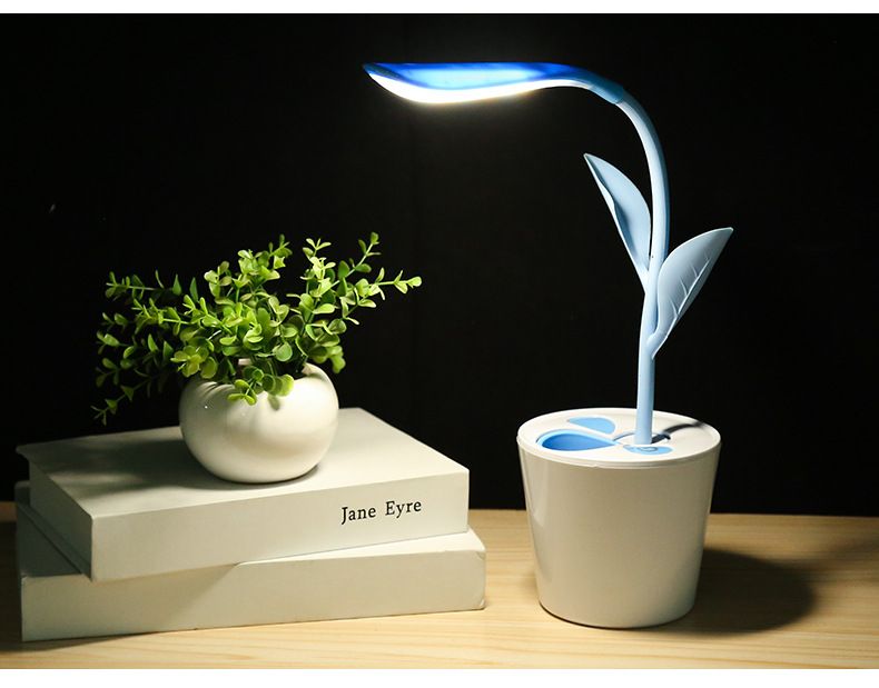 Pot Yeux Lumière Soins Lecture Sans Créative Chambre Veilleuse Des Usb Bureau Rechargeable Niveaux Fleurs Fil De 3 Led Lampe 0w8OXnPk