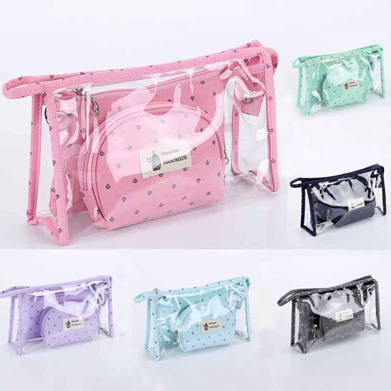 clear pink makeup bag