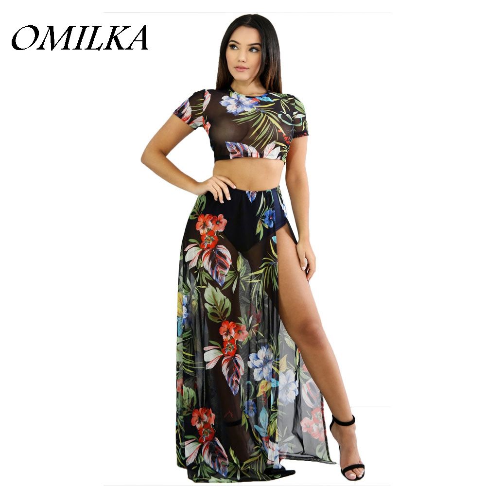 Sexy Deep V Neck Summer Chiffon Bodysuits Women Floral