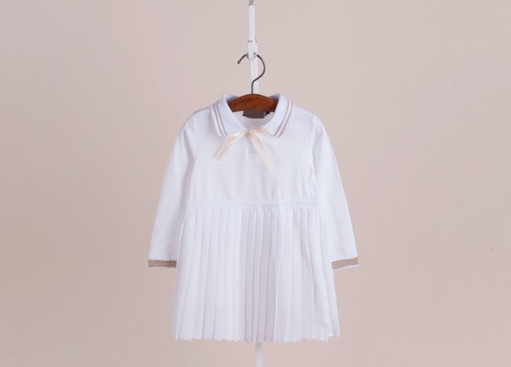 Acheter Enfants Style Preppy Robe Bebe Filles Poupee Revers Arcs Robe Printemps Automne Nouvelle Enfants Tricot A Manches Longues Robe Plissee A De 52 4 Du Summervivi Fr Dhgate Com