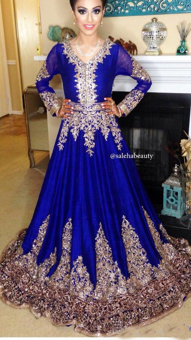 royal blue pakistani dresses