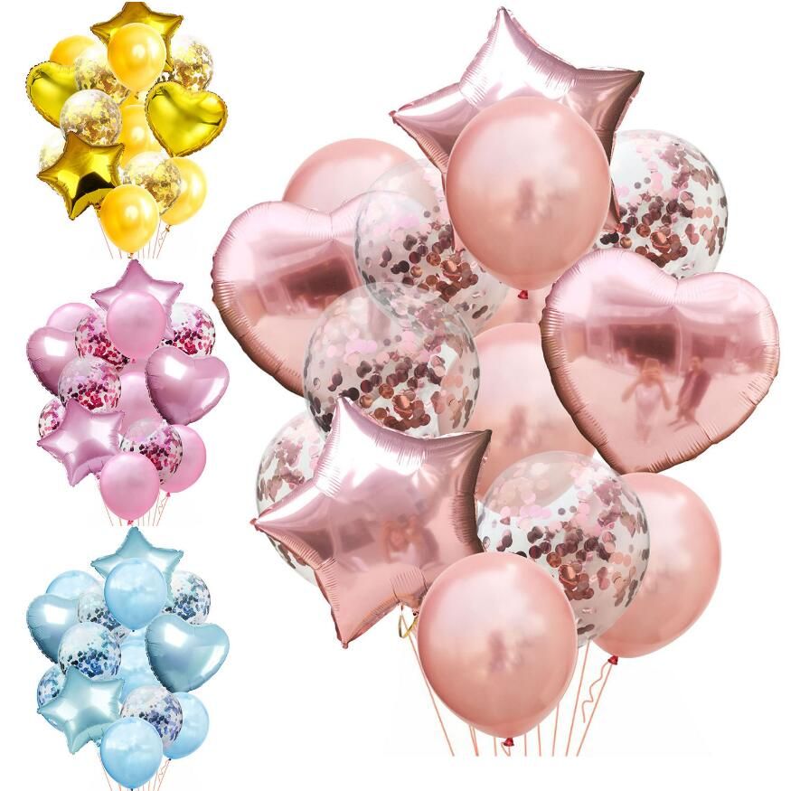 2019 Baby Shower Boy First Birthday Balloon Air Pink Girl Helium