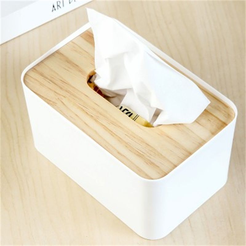 Wooden Tissue Box European Style Home Container Towel Napkin Wooden Tissue Box European Style Home Container Towel Napkin Holder Case For Office Decoration With 12 9 Piece On