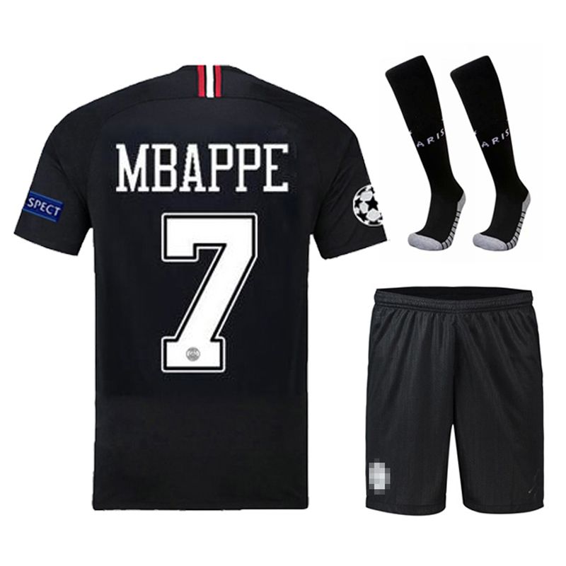 2021 2018 2019 MBAPPE Champion Soccer Jersey Men PSG Black ...