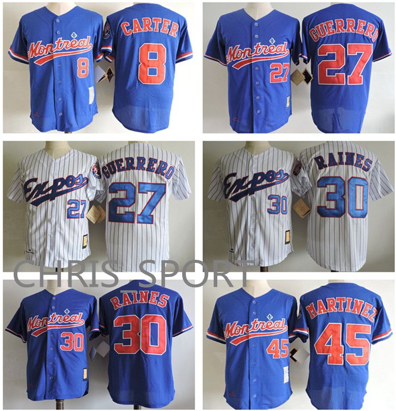 Montreal Expos Legends Baseball Jerseys 8 Gary Carter 27 Vladimir