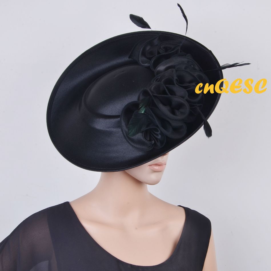 large black hat fascinator