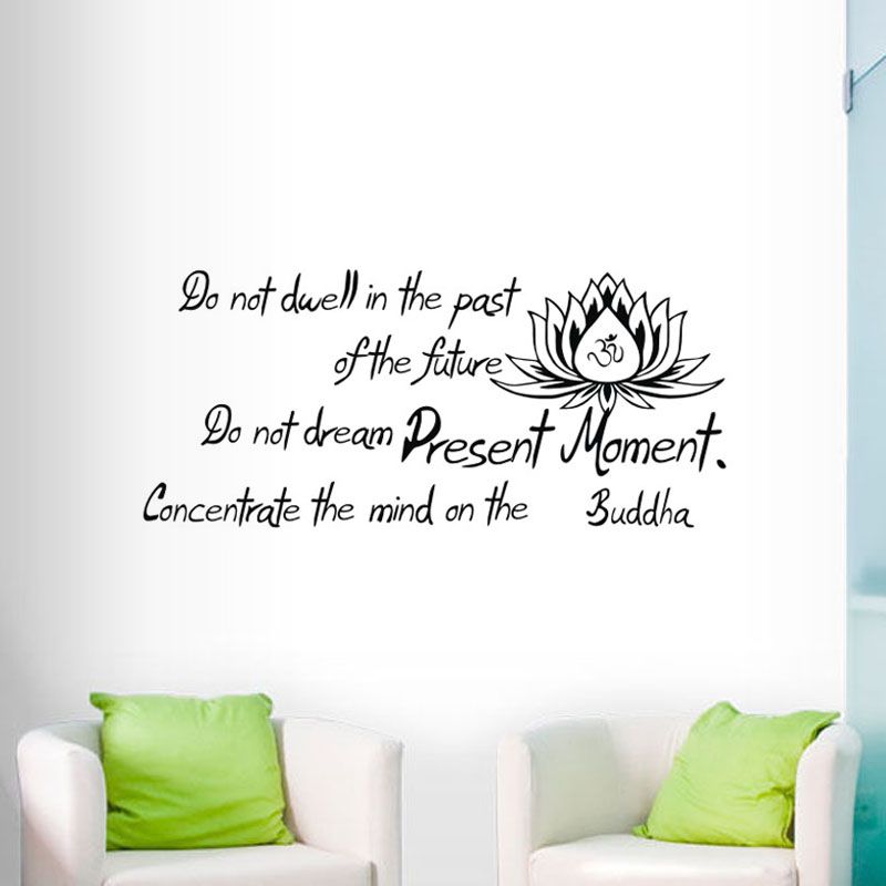 do not dwell in the past wall stickers buddha sayings om symbol