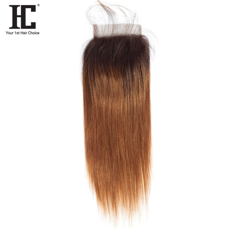 Hc Hair Straight Ombre Closure 1b 30 Two Tone 8a Grade Hair Weave