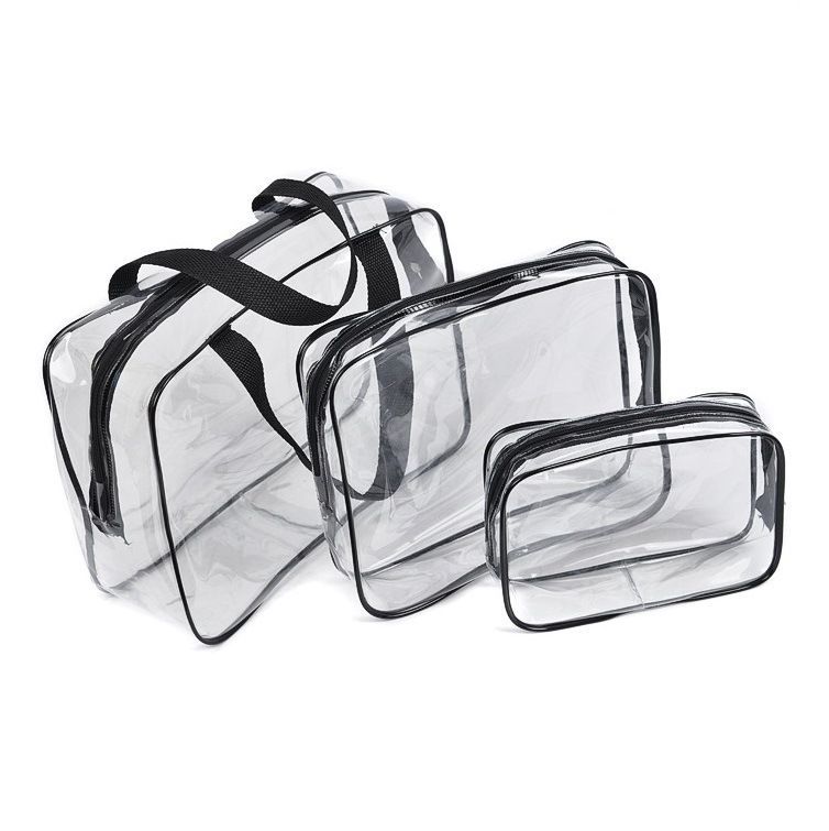 2019 Clear PVC Cosmetic Bags Cases Crystal Portable Makeup Toiletry