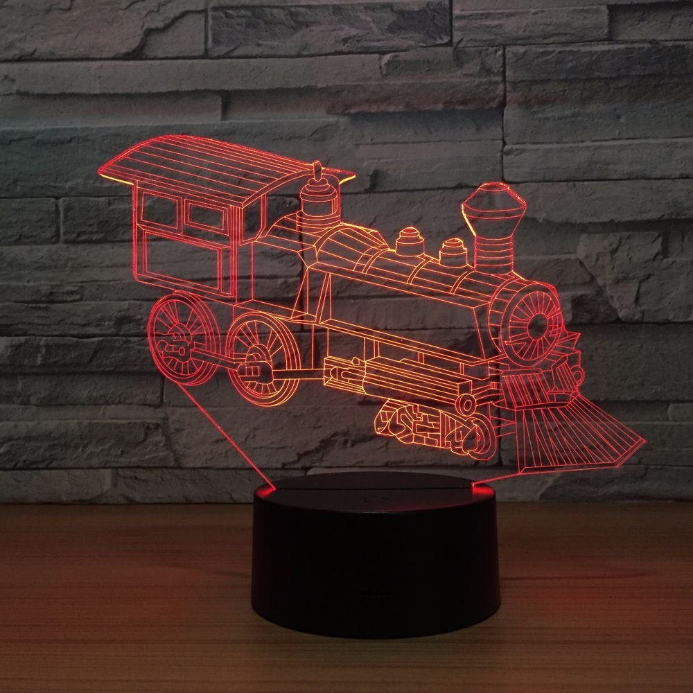 2020 3D LED Night Light Train Locomotive With Light For Home Decoration Lamp Amazing ...