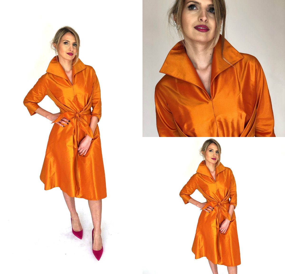 Orange Mother of the Bride Dress