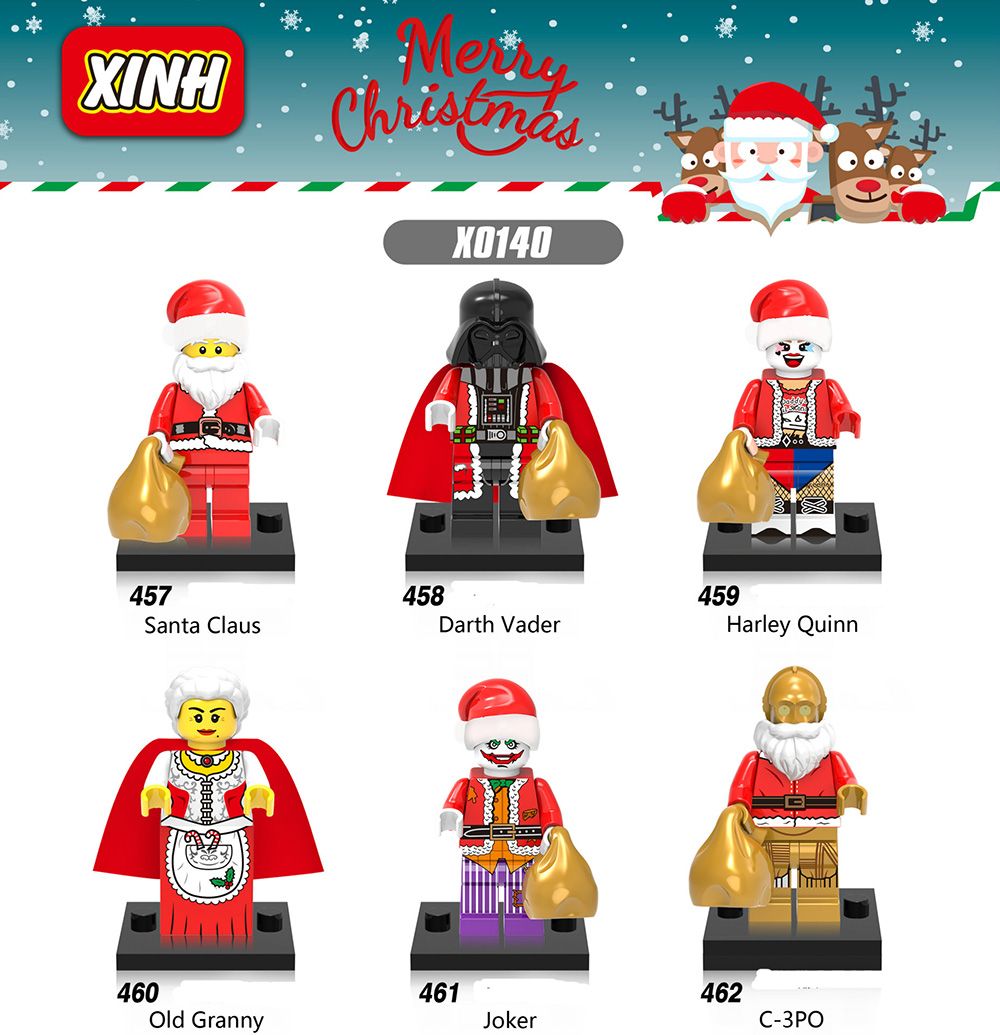 Building Blocks New Christmas Santa Claus C 3po Old Granny Harley Quinn Joker Darth Vader Super Heroes Toys For Children X0140 Legoblocks Legosite From