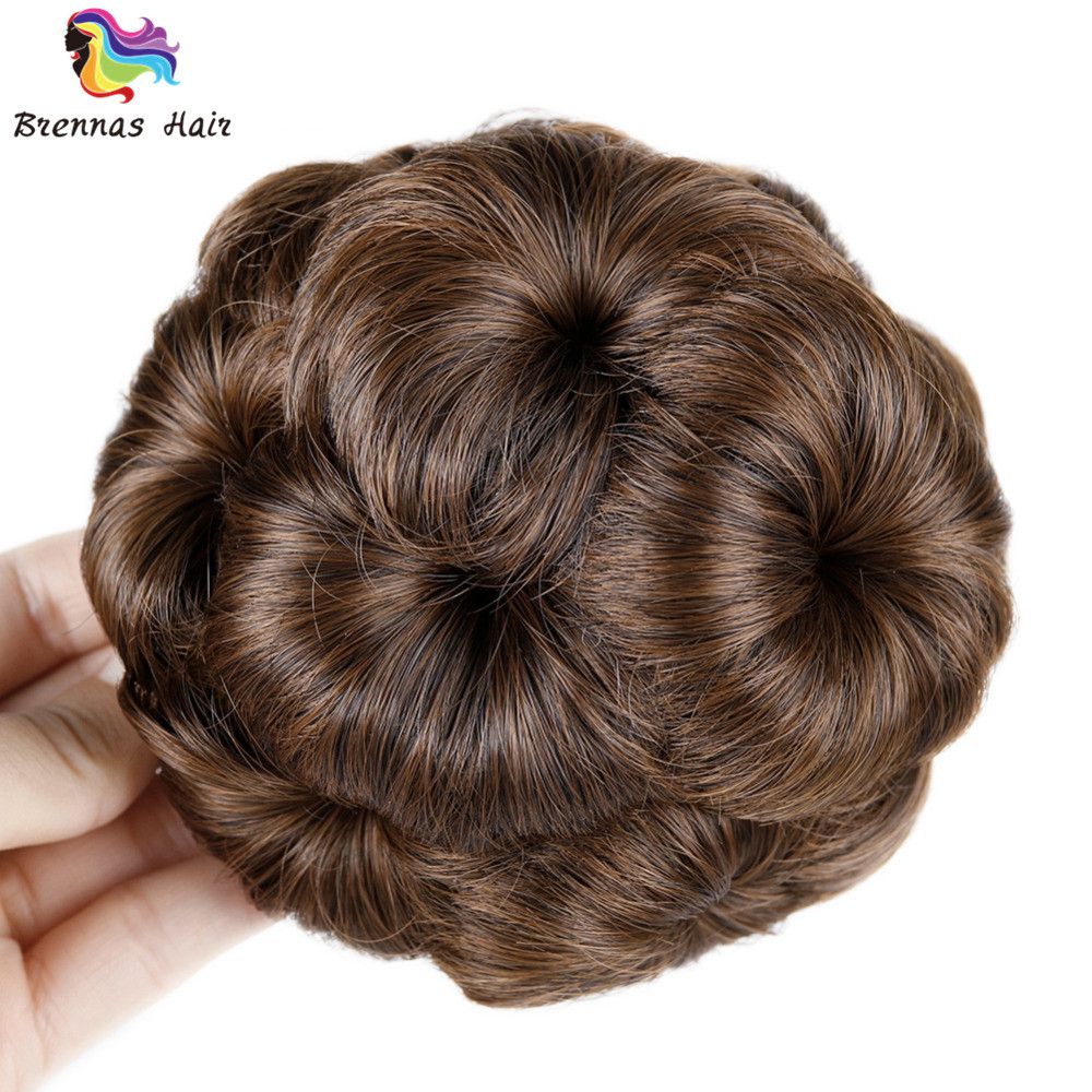 Synthetic Chignon Kids Small Size Knitted Polyester Hair Band