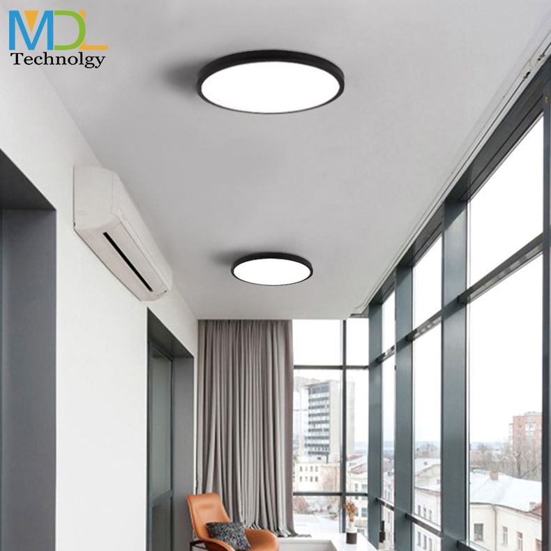Ultra Thin Practical 5cm Led Ceiling Lamps Iron Square Round Black White Ceiling Lights For Living Room Bedroom Indoor Lighting