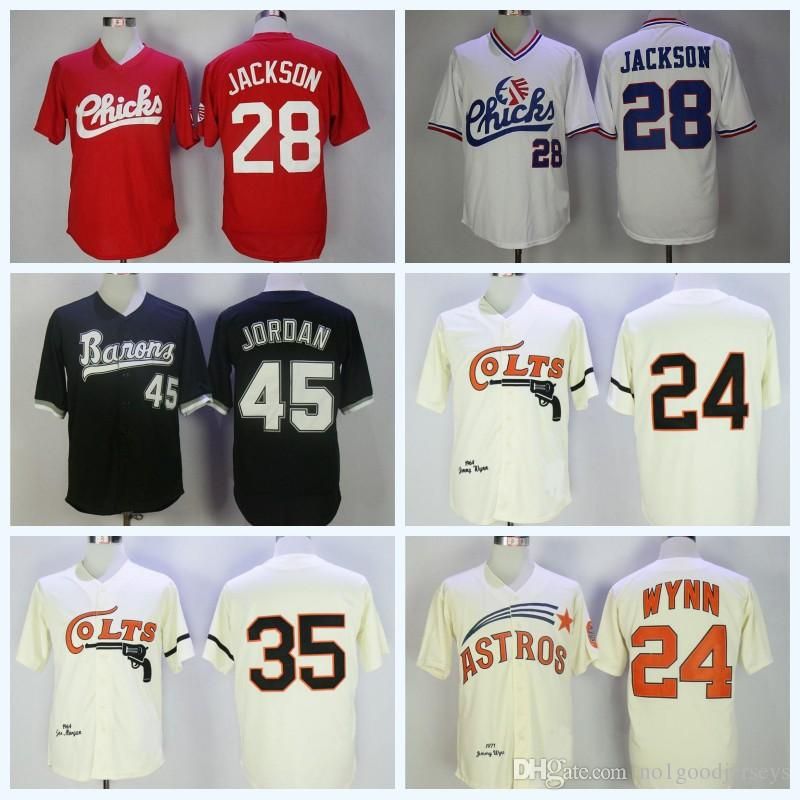 2019 Houston Colts Retro Baseball Jersey Retro 24 Jimmy Wynn 35 Joe