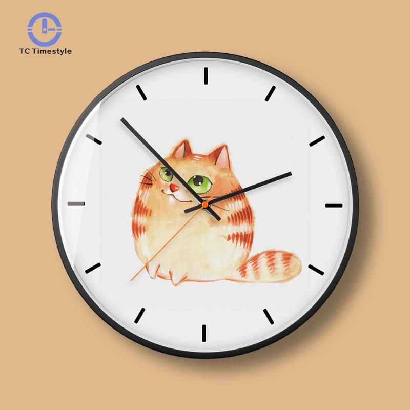 Cute Animal Wall Clock Personality Simple Atmosphere Watches Modern Mute Living Room Decoration Accessories Clocks