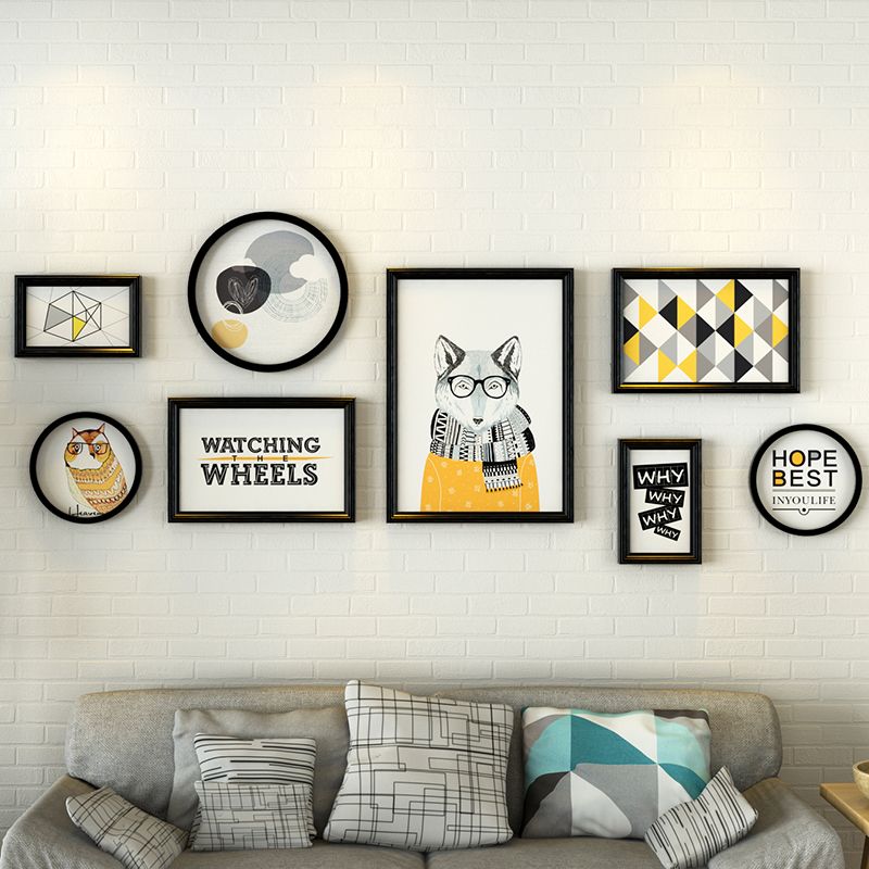 2018 Collage Photo Frame Combination Round Picture Wall 8pcs Set Collage Photo Frame Combination Jpg