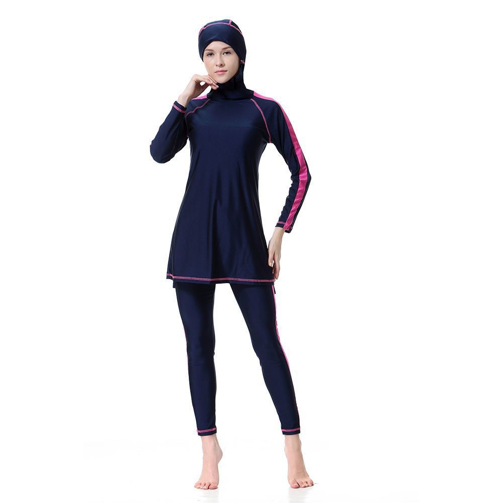 2019 Muslim Swimwear Women Islamic Swimsuits Long Sleeve Push Up