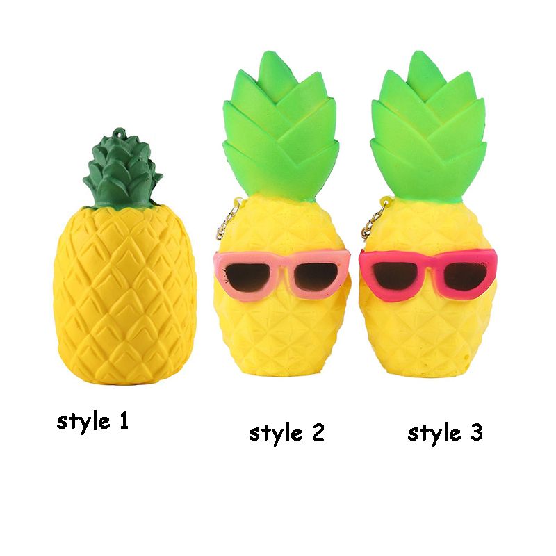 pineapple squishy with sunglasses