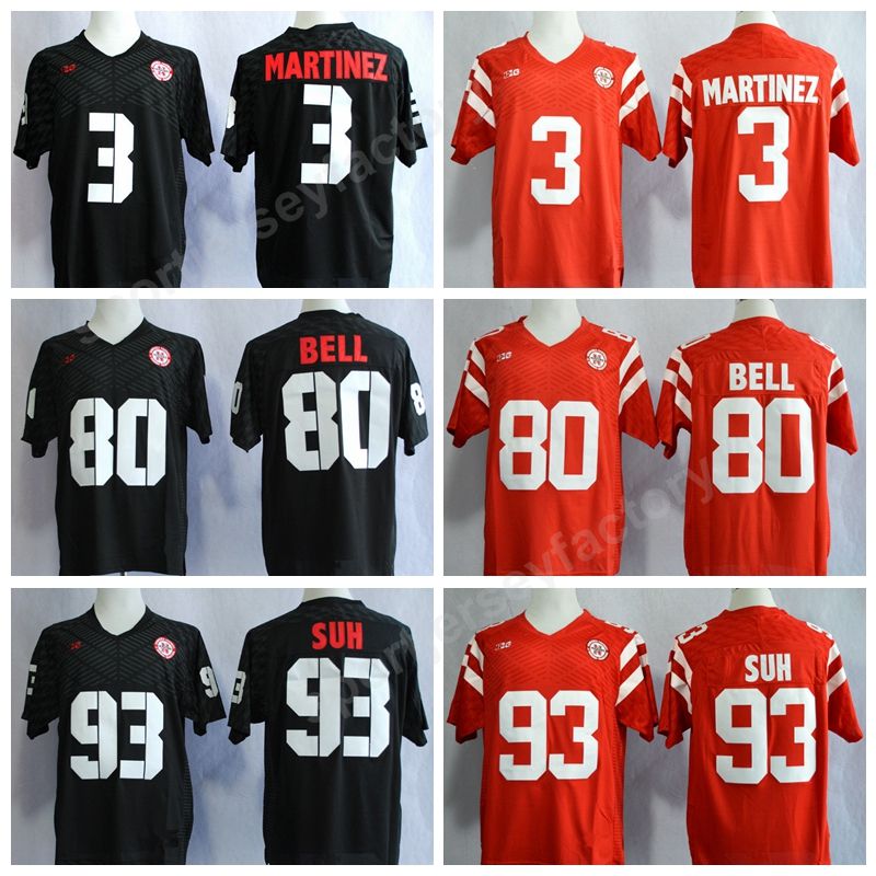 2019 Cornhuskers College 93 Ndamukong Suh Jersey Men 3 Taylor Martinez