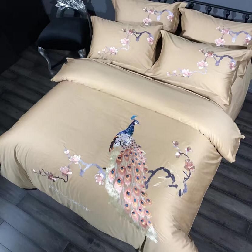 Embroidered Home Textile Bedding Sets Solid Color Pea Duvet Embroidered Home Textile Bedding Sets Solid Color Pea Duvet Cover Boho Bedclothes Bed Sheet Cotton Red Blue Purple White Teal From