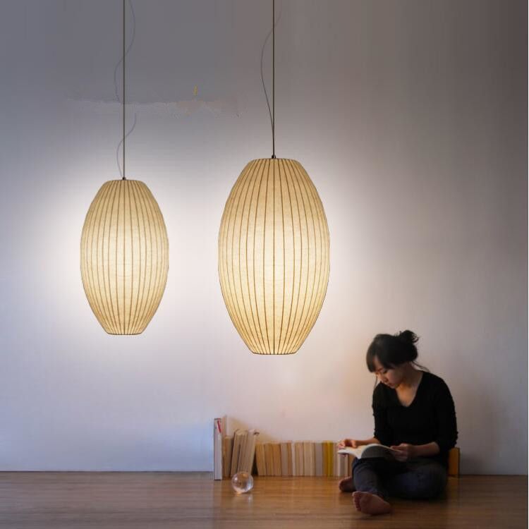 George Nelson Bubble Saucer Lamp E27 Led White Silk Pendant Light George Nelson Bubble Saucer Lamp E27 Led White Silk Pendant Light H60cm H65cm Lights Hanging Lighting Kitchen