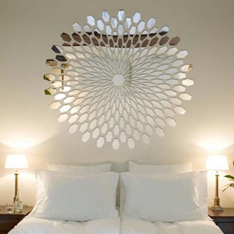 225pcs 3d Group Modern Acrylic Mirror Wall Stickers Adesivo De Parede Big Sticker Large Surface Decor Vinyl Art Y18102209