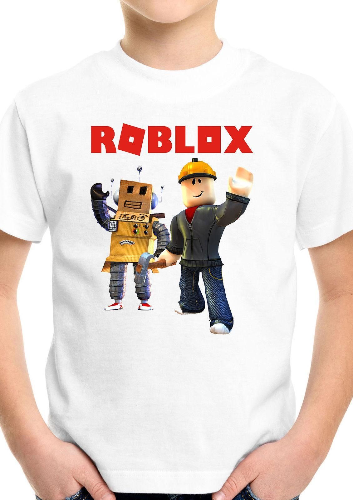 Roblox Builders Gamer Kids Gamers Cartoon Unisex Boys Girls Birthday T Shirt 768 - 