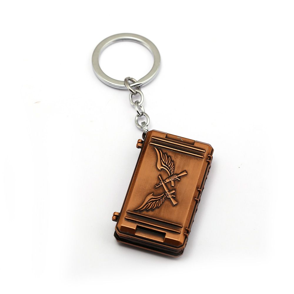 Playerunknown S Battlegrounds Pubg Keychain Treasure Box Pendant - playerunknown s battlegrounds pubg keychain treasure box pendant metal key ring car key chain olive branch equinox crate jewelry