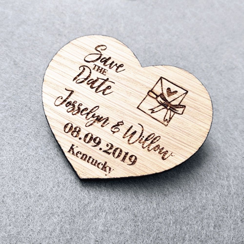 Personalized Save The Date Magnet Wooden Magnet Party Favor