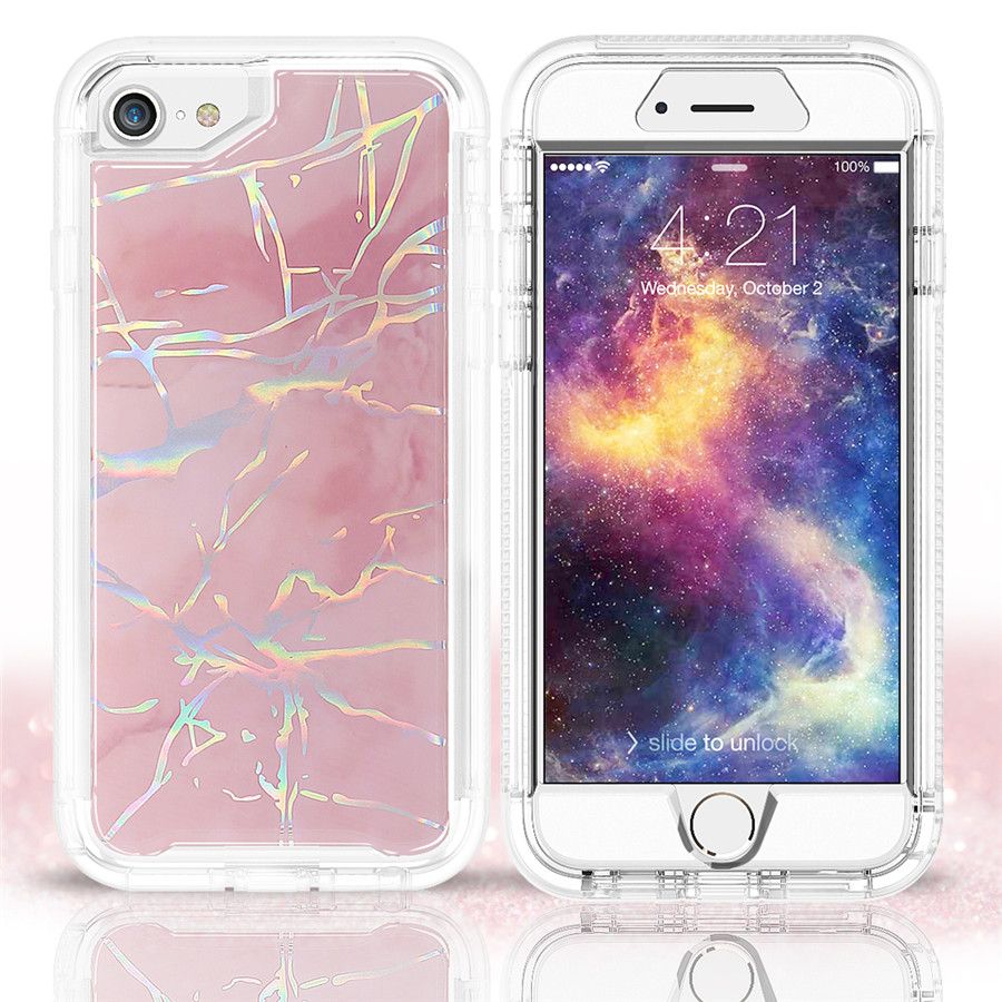 For IPhone 8 Plus Cases Marble New Arrival Fashion Shiny Girl Phone