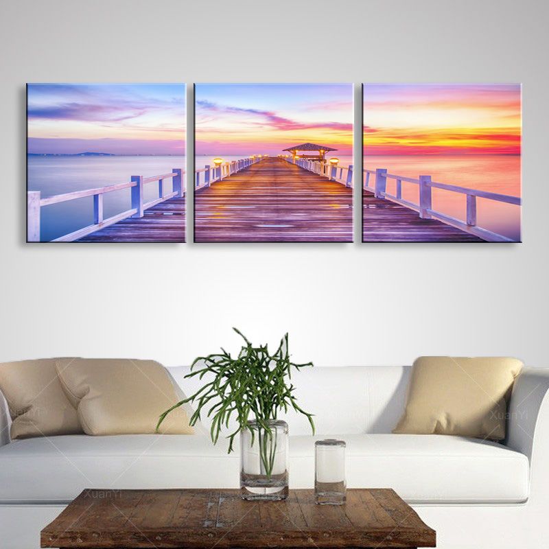Art painting Distant sky high definition print canvas painting poster and wall art living room picture PL3-007