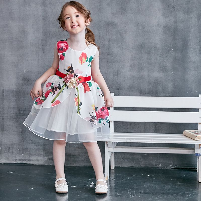 floral print flower girl dresses