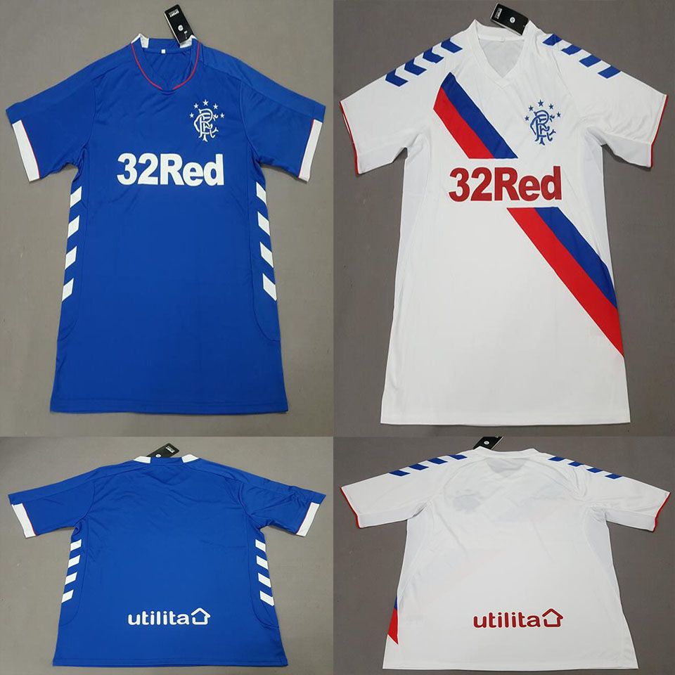 2019 2018 2019 Glasgow Rangers Away Soccer Jersey Adult 2019 Glasgow Rangers Men Football Shirts