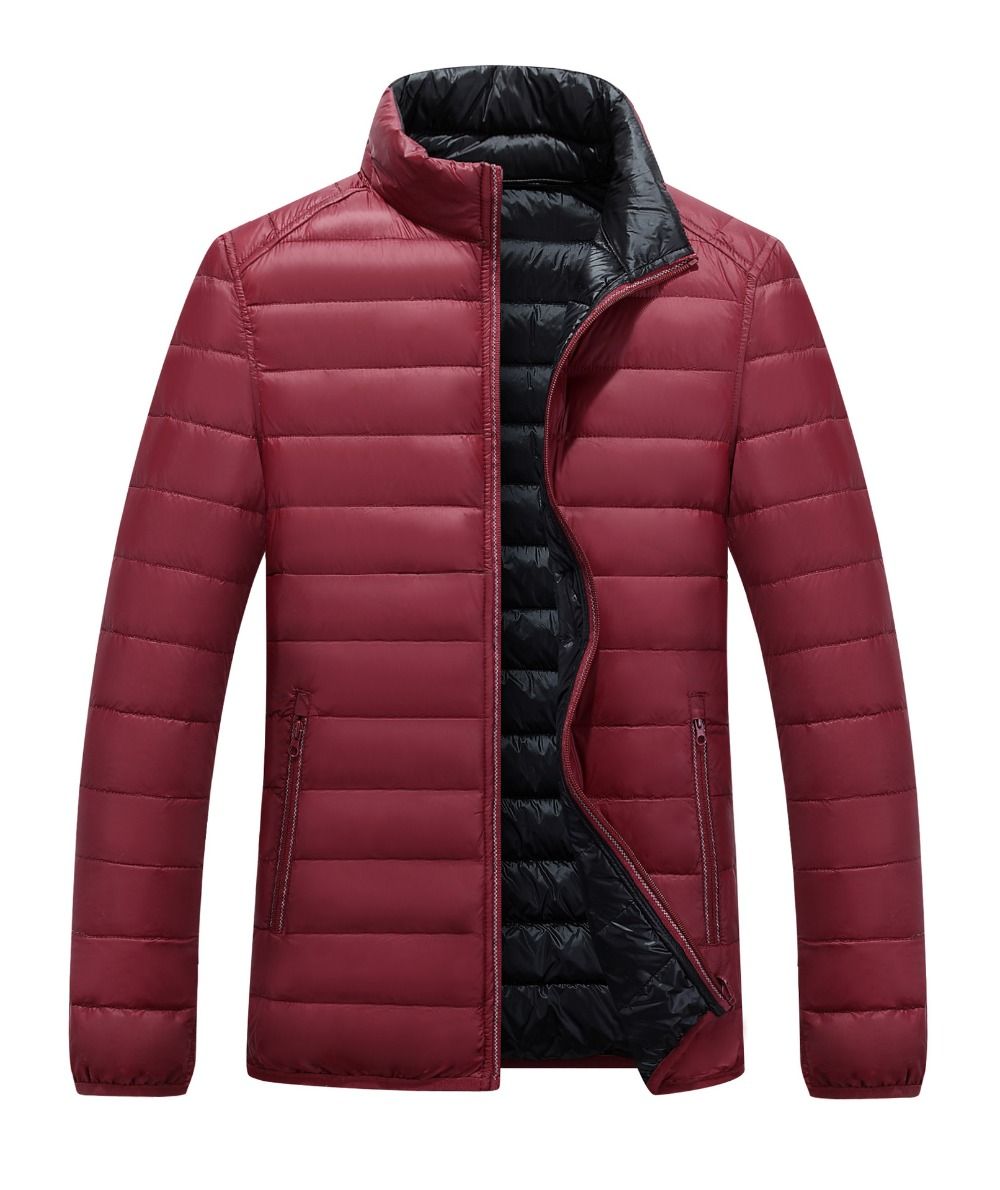 casaco forrado com pena de ganso