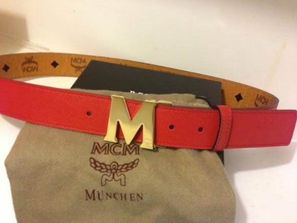 BLACK REVERSIBLE MENS BELT WITH SHOPPING BAG AUTHENTIC MCM WHITE