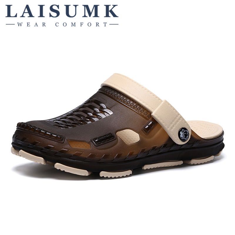 2021 LAISUMK Summer  Shoes  Men Sandals  Brand Slippers Men 