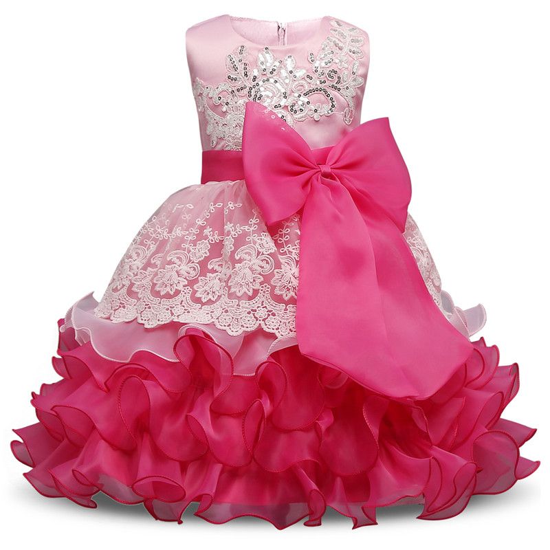 2019 Luxury Baby Girl Dress Lace Princess Girl Party Formal Dresses