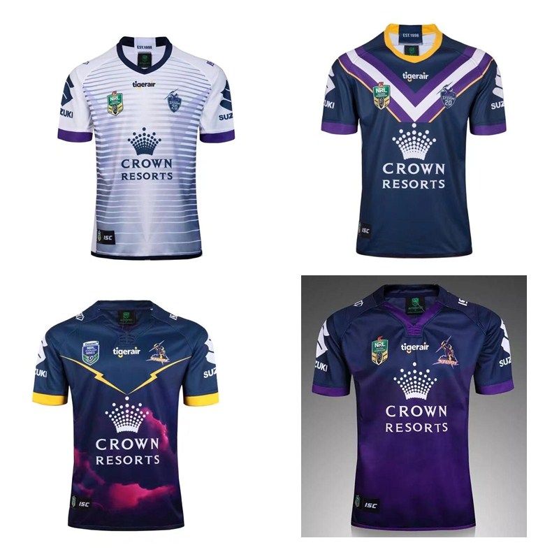 2020 Newest Melbourne Storm 2018 Home Away Rugby Jerseys ...