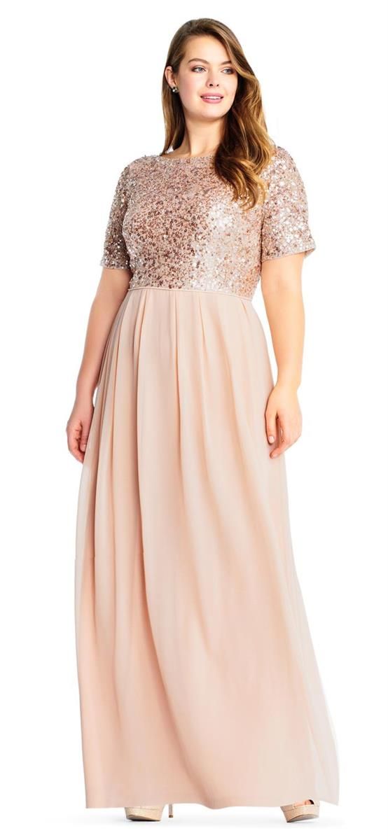 blush sequins dress