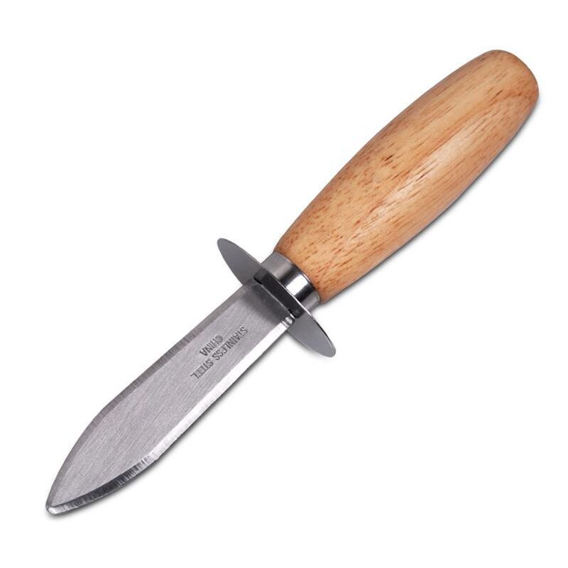 Wood Handle Oyster Shucking Knife Stainless Steel Oyster Knife Kitchen