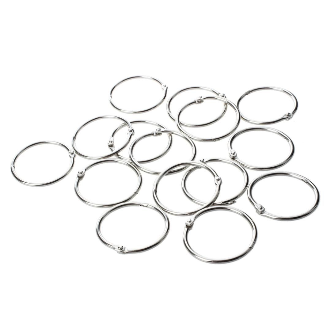 silver tone 1 8 loose leaf binder rings keyrings for scrapbooking